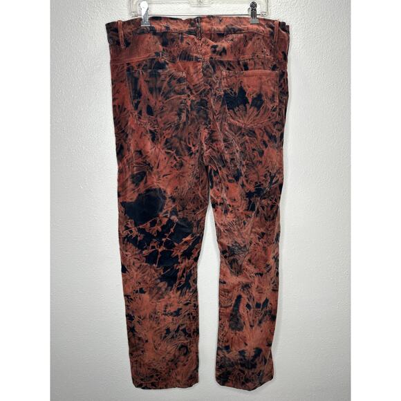 Strike Oil Rust & Black Tie Dye Corduroy 100% Cotton Pants 34 - Picture 6 of 14